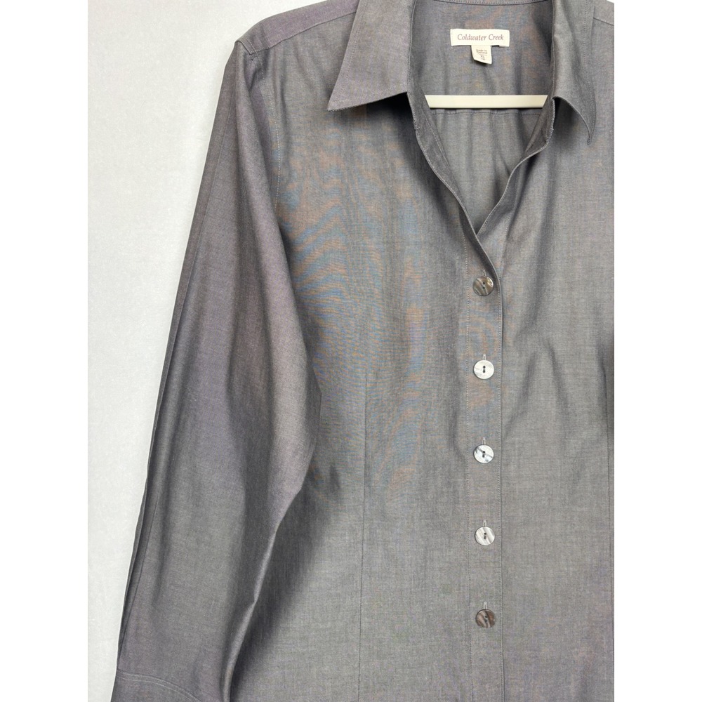 Coldwater Creek Button Up Shirt Womens XL 18 Long Sleeve Point Collar